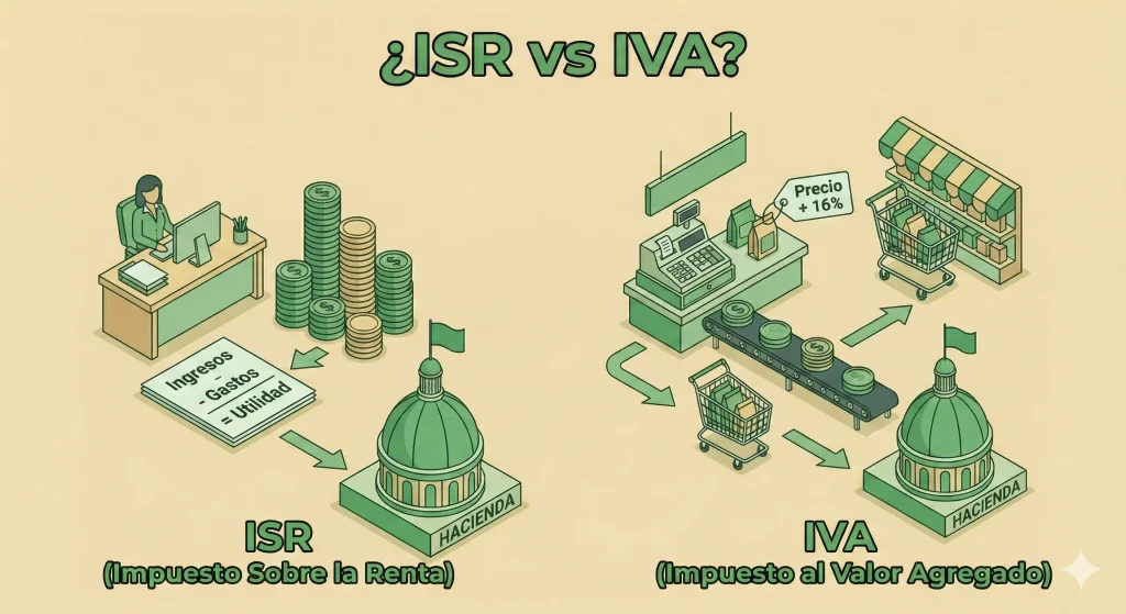 Apoyo Contable y Fiscal - Declaraciones Anuales - Impuestos en México 2026: Guía Definitiva para Entender y Recuperar tu Dinero - Ciudad de México - ¿ISR vs IVA?