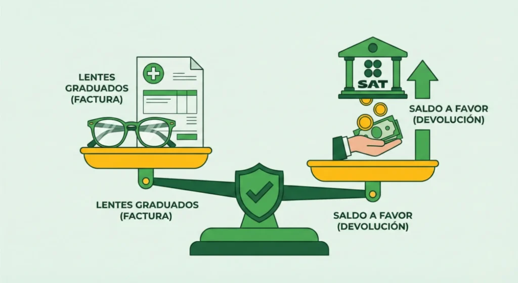 Apoyo Contable y Fiscal - Saldo a Favor SAT - Lentes Deducibles SAT: Cómo recuperar hasta $2,500 de tus gafas en 2026 - Ciudad de México - Tu dinero te está esperando