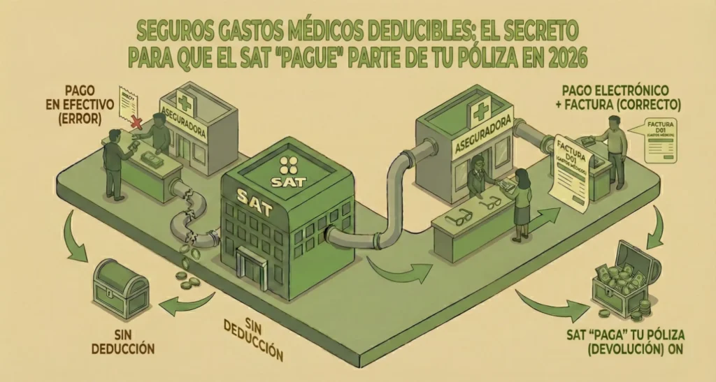Apoyo Contable y Fiscal - Saldo a Favor SAT - Seguros Gastos Médicos Deducibles: El Secreto para que el SAT "pague" parte de tu Póliza en 2026 - Ciudad de México
