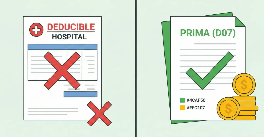 Apoyo Contable y Fiscal - Saldo a Favor SAT - Seguros Gastos Médicos Deducibles: El Secreto para que el SAT "pague" parte de tu Póliza en 2026 - Ciudad de México - El error del "Deducible vs Prima"